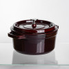 Кокотниця чавунна емальована 2,5 л, бургунді Yiwu HP-FLG-9 burgundy