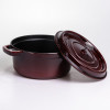 Кокотниця чавунна емальована 4 л, бургунді Yiwu HP-FLG-10 burgundy