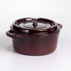 Кокотниця чавунна емальована 4 л, бургунді Yiwu HP-FLG-10 burgundy
