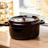 Кокотниця чавунна емальована 4,5 л, бургунді Yiwu HP-FLG-11 burgundy