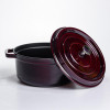 Кокотниця чавунна емальована 4,5 л, бургунді Yiwu HP-FLG-11 burgundy