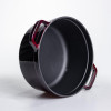 Кокотниця чавунна емальована 4,5 л, бургунді Yiwu HP-FLG-11 burgundy