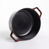 Кокотниця чавунна емальована 6,5 л, бургунді Yiwu HP-FLG-12 burgundy