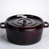 Кокотниця чавунна емальована 6 л, бургунді Yiwu HP-FLG-13 burgundy