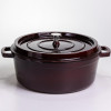 Кокотниця чавунна емальована 7,5 л, бургунді Yiwu HP-FLG-14 burgundy