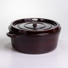 Кокотниця чавунна емальована 7,5 л, бургунді Yiwu HP-FLG-14 burgundy