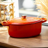 Гусятниця чавунна емальована 6 л, помаранчевий Yiwu HP-FLG-17 ORANGE