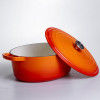 Гусятниця чавунна емальована 6 л, помаранчевий Yiwu HP-FLG-17 ORANGE