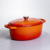 Гусятниця чавунна емальована 6 л, помаранчевий Yiwu HP-FLG-17 ORANGE