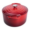 Гусятниця чавунна емальована 6 л, червоний Yiwu HP-FLG-17 RED