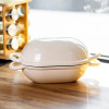 Форма-жаровня для хліба чавунна емальована 1,4 л, бежевий Yiwu HP-FLG-23WHITE
