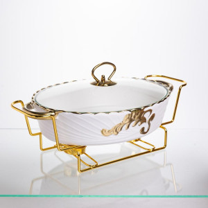 Мармітниця порцелянова для других страв Margaret 1,5 л Yiwu YYSH1215. Photo 3