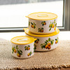 Контейнери для їжі порцелянові Lemon 9,5/13/15 см Yiwu TS-3P-1