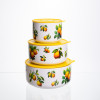 Контейнери для їжі порцелянові Lemon 9,5/13/15 см Yiwu TS-3P-1