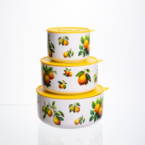 Контейнери для їжі порцелянові Lemon 9,5/13/15 см Yiwu TS-3P-1. Photo 3