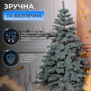 Ялинка штучна 2.1 м лита Карпатська блакитна. Photo 3