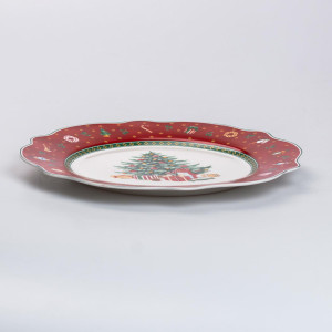 Блюдо сервірувальне порцелянове Christmas 28 см. Photo 3
