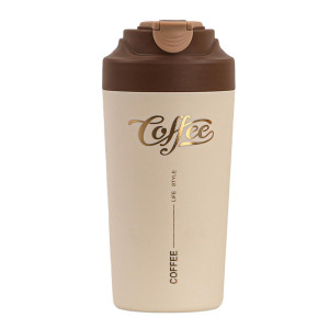 Термочашка Coffee 480 мл з керамічною колбою, коричневий