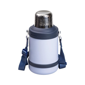 Термос для туризму Vacuum Cup 1,5 л з фліп кришкою та складаними ручками, темно-синій. Photo 3