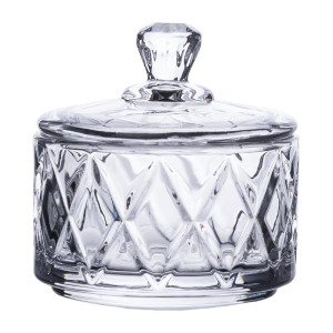 Цукерниця з кришкою High Quality із кришталевого скла, diamonds