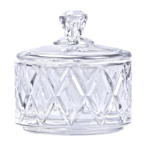 Цукерниця з кришкою High Quality із кришталевого скла, diamonds. Photo 2