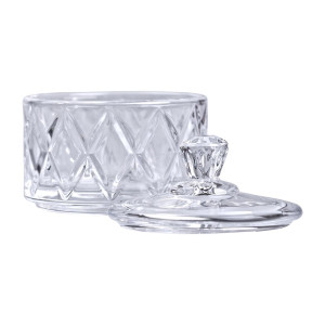 Цукерниця з кришкою High Quality із кришталевого скла, diamonds. Photo 3