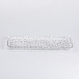 Блюдо для закусок скляне 25*12,5*1,5 см прямокутне. Photo 2