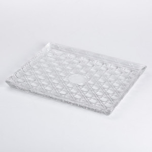 Блюдо для закусок Lirmartur скляне 24,5*20,5*2 см, hexagon