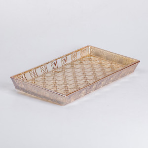 Блюдо для закусок Lirmartur скляне 27,5*13,5*2,5 см, hexagon