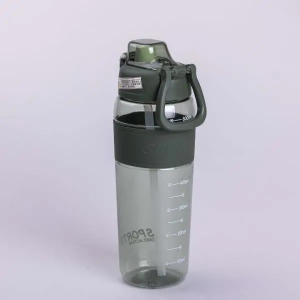 Пляшка для води Sports 800 мл з трубочкою, зелений. Photo 2