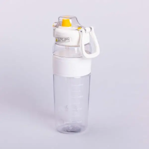 Пляшка для води Sports 800 мл з трубочкою, білий. Photo 2