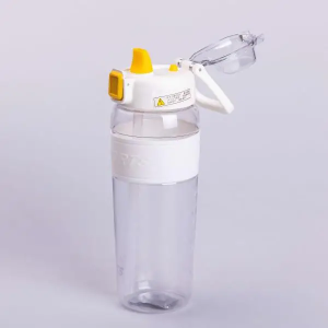Пляшка для води Sports 800 мл з трубочкою, білий. Photo 3