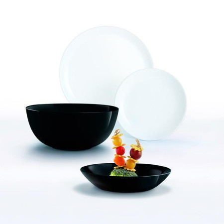 Сервіз LUMINARC DIWALI BLACK & WHITE, 19 предметів
