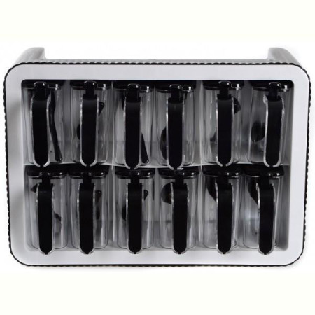 Набір спецівниць Violet House 0440 SPICE BLACK WHITE, 12 шт