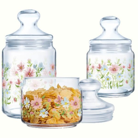 Набір банок Luminarc Club Roisin, 3х0.5, 0.75, 1 л