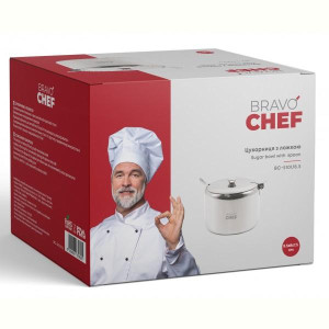 Цукорниця BRAVO CHEF з ложкою 8.5 см (BC-51018.5). Photo 2