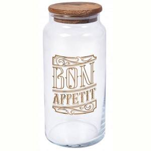Банка HEREVIN Bon Appetit з дерев. кришкою 0.89 л (232005-147)