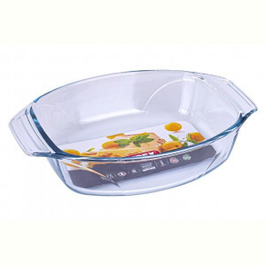 Форма ск PYREX Irresistible форма скл.овал. 30х21х7см (2,0л) sticker (410B000B044). Photo 3