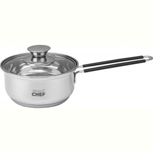Ківш BRAVO CHEF Safran нерж 14 см (1.0 л) з кришкою (BC-4014-14)