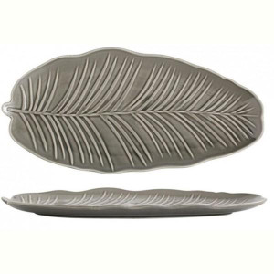 Блюдо Limited Edition LEAF GREY  30x16.8 см овальне (B010785)