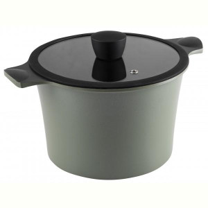 Каструля RINGEL Zitrone Olive висока 24x16.2 з кришкою (RG-2108-242OL). Photo 2