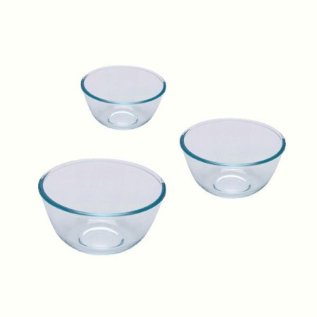 Набір мисок Pyrex, 3 шт (0.7 л, 1.1 л, 2.3 л)