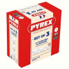 Набір мисок Pyrex, 3 шт (0.7 л, 1.1 л, 2.3 л)
