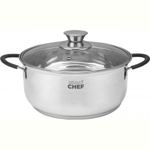 Каструля BRAVO CHEF Safran нерж 16 см (1.4 л) з кришкою (BC-2014-16)