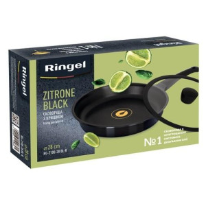 Сковорода RINGEL Zitrone Black глибока 28см з кришкою (RG-2108-28 BL-R). Photo 3