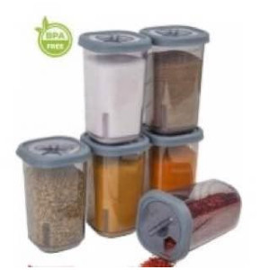 Набір спецівниць Violet House 0428 Transparent Black 350 мл, 6 шт