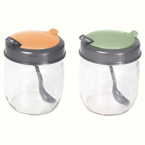 Спецівниця HEREVIN 2024 Colours Conical Spice Jar з ложкою MIX 0.42 л (131519-150)