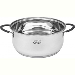 Каструля BRAVO CHEF Safran нерж 18 см (2.0 л) з кришкою (BC-2014-18). Photo 2