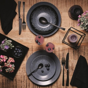 Тарілка десертна Luminarc Slate Black, 18 см. Photo 3
