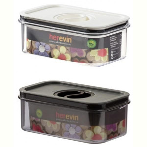 контейнер пл. HEREVIN Canister-Vacuum Lid-White-Black вакумна кр. 0.6 л (161174-000)